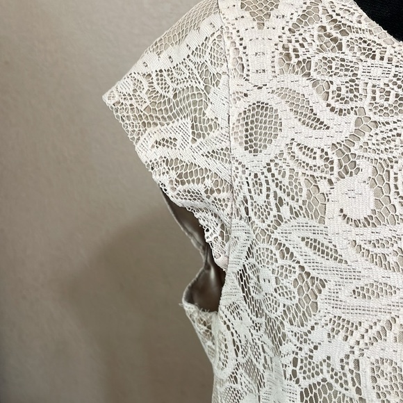 Liz Claiborne Elegant Lace Dress in Cream - Picture 5 of 9
